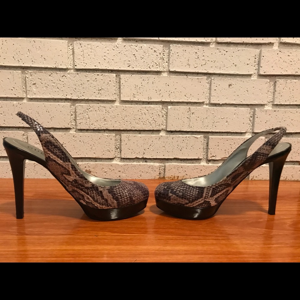 Guess Snakeskin multicolored high heels